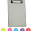 Memo Size Plastic Clipboard w/ Low Profile Clip grey
