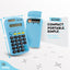 8-Digit Dual Power Pocket Size Calculator blue