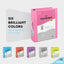 1.5" 3-Ring View Binder w/ 2-Pockets pink