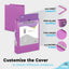 1/2'' 3-Ring View Binder w/ 2-Pockets purple