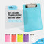 Memo Size Plastic Clipboard w/ Low Profile Clip blue