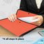 Square Flap Letter Size Document Holder red