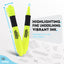 Yellow Desk Style Fluorescent Highlighters with Cushion Grip (3/Pack)