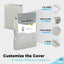 1" 3-Ring View Binder w/ 2-Pockets - Grey