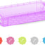 stackable plastic pencil case purple