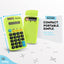 8-Digit Dual Power Pocket Size Calculator green