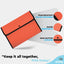 Square Flap Letter Size Document Holder red