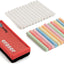 12 White and 12 Colored Chalk with Eraser