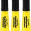 Yellow Desk Style Fluorescent Highlighters with Cushion Grip (3/Pack)