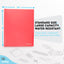 plastic Solid Color 2-Pockets Poly Portfolio w/ 3 Prongs red