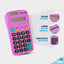 8-Digit Dual Power Pocket Size Calculator purple