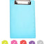 Memo Size Plastic Clipboard w/ Low Profile Clip blue
