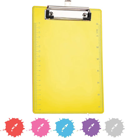 Memo Size Plastic Clipboard w/ Low Profile Clip green