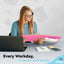 1" 3-Ring View Binder w/ 2-Pockets - Pink
