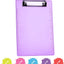 Memo Size Plastic Clipboard w/ Low Profile Clip purple