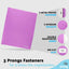 plastic Solid Color 2-Pockets Poly Portfolio w/ 3 Prongs purple