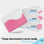 Two Tone Letter Size Document Case pink