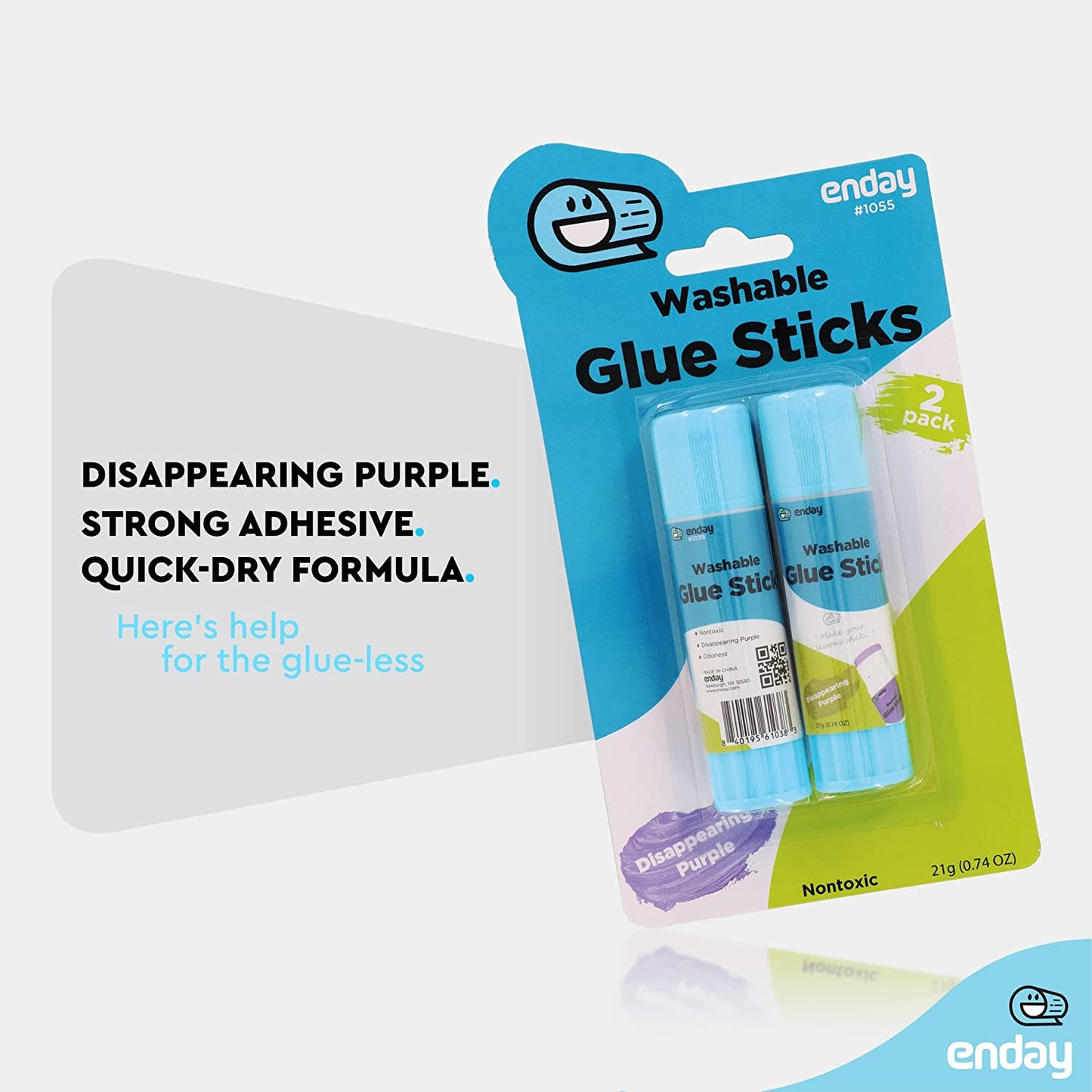Glue Stick Washable Disappearing Purple 0.7 oz (21g)  2 pack