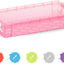 stackable plastic pencil case pink