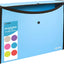 Square Flap Letter Size Document Holder 13” x 9.4” and can expand 2.5” with Snap Button - Blue