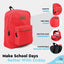 Adjustable Shoulder Strap Backpack - Red