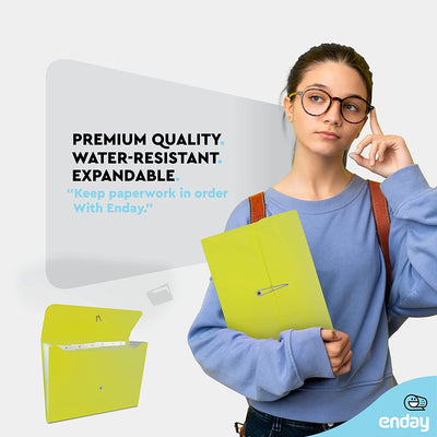 7-Pocket Letter Size Poly Expanding File green