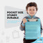 Memo Size Plastic Clipboard w/ Low Profile Clip blue