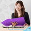 plastic Solid Color 2-Pockets Poly Portfolio purple