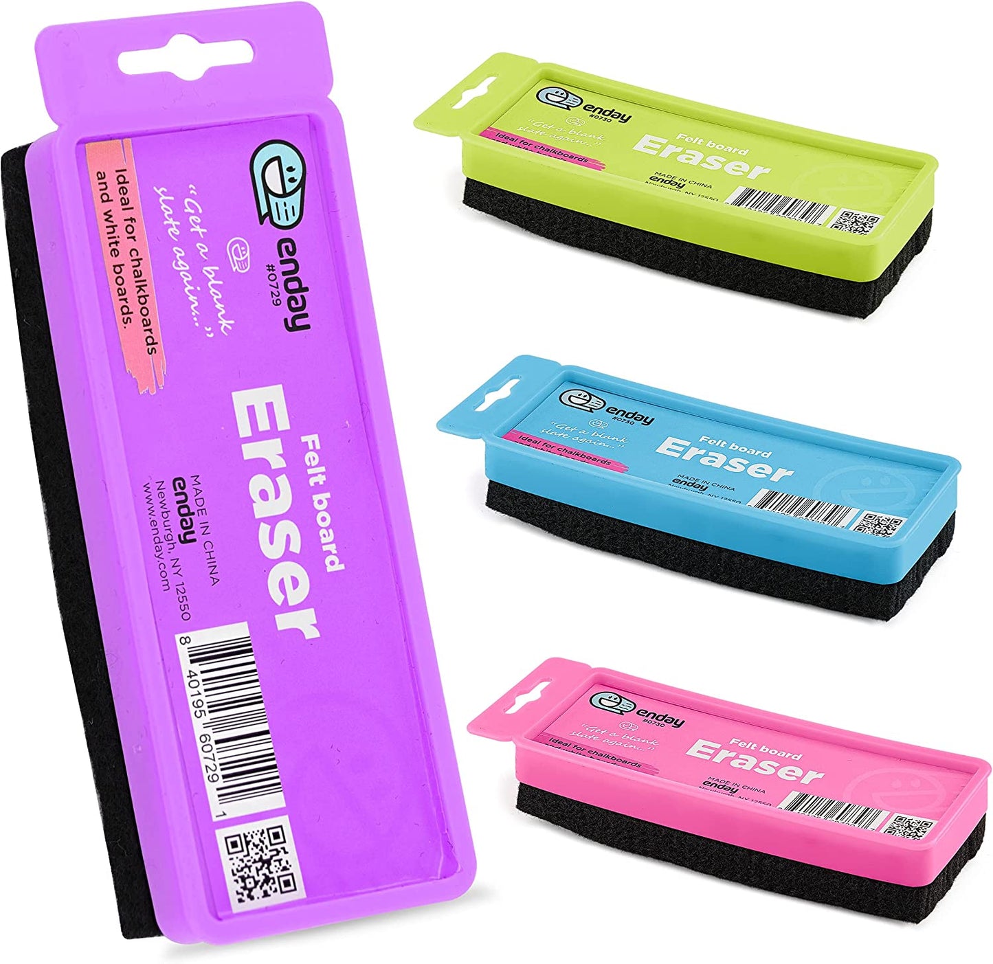 Felt Chalkboard/Whiteboard Eraser w/ Hanger - Purple