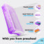 stackable plastic pencil case purple