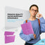 7-Pocket Letter Size Poly Expanding File purple