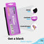 Felt Chalkboard/Whiteboard Eraser w/ Hanger - Purple