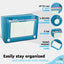 3" X 5" Index Card Case Holds 5 Tab Dividers - Blue