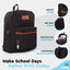 Adjustable Shoulder Strap Backpack - Black