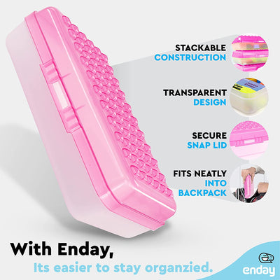 Assorted color Dots Pencil Case pink