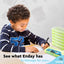 stackable plastic pencil case green