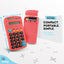 8-Digit Dual Power Pocket Size Calculator red