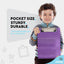 Memo Size Plastic Clipboard w/ Low Profile Clip purple