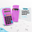 8-Digit Dual Power Pocket Size Calculator purple