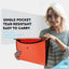 Square Flap Letter Size Document Holder red