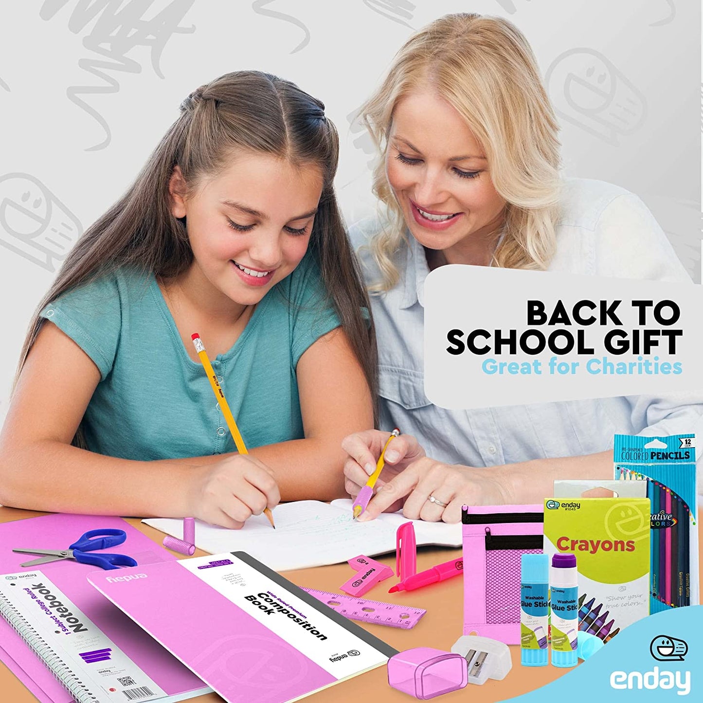 Back to School Supplies Kit - Purple