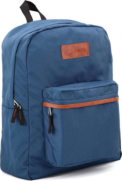 Adjustable Shoulder Strap Backpack - Blue