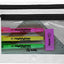 Double zipper 3-ring pencil pouch with mesh window grey