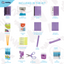 Back to School Supplies Kit - Purple